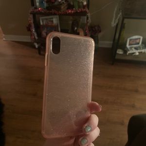 sparkly light pink xs max iphone case
